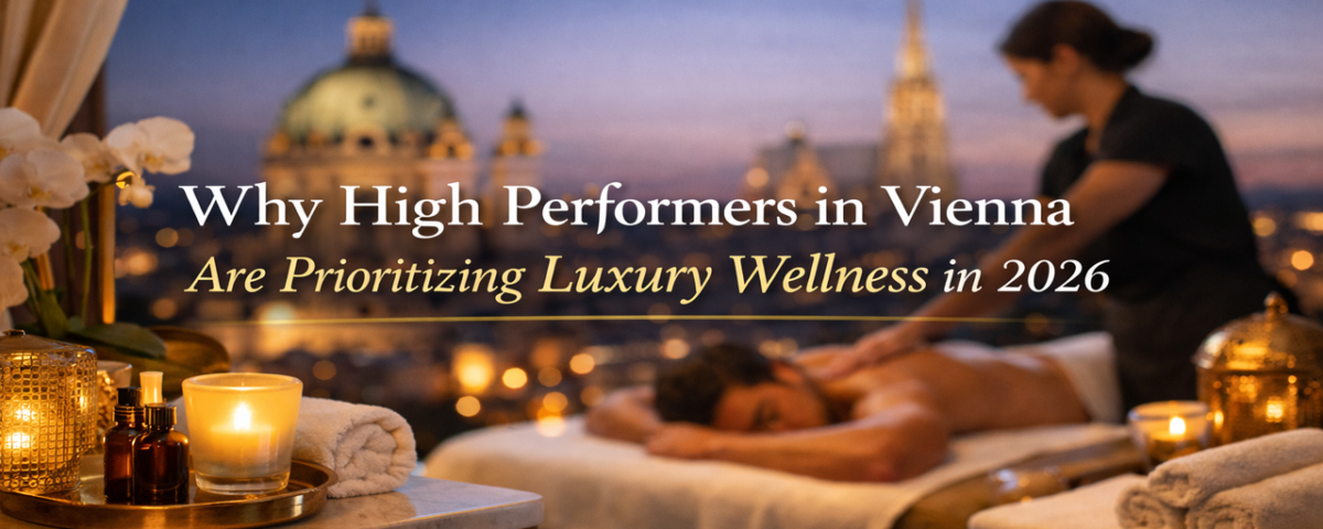 Luxury massage therapy in Vienna with skyline view, premium wellness treatment for stress relief in 1070 Wien Neubau at LuxuryMassage.at