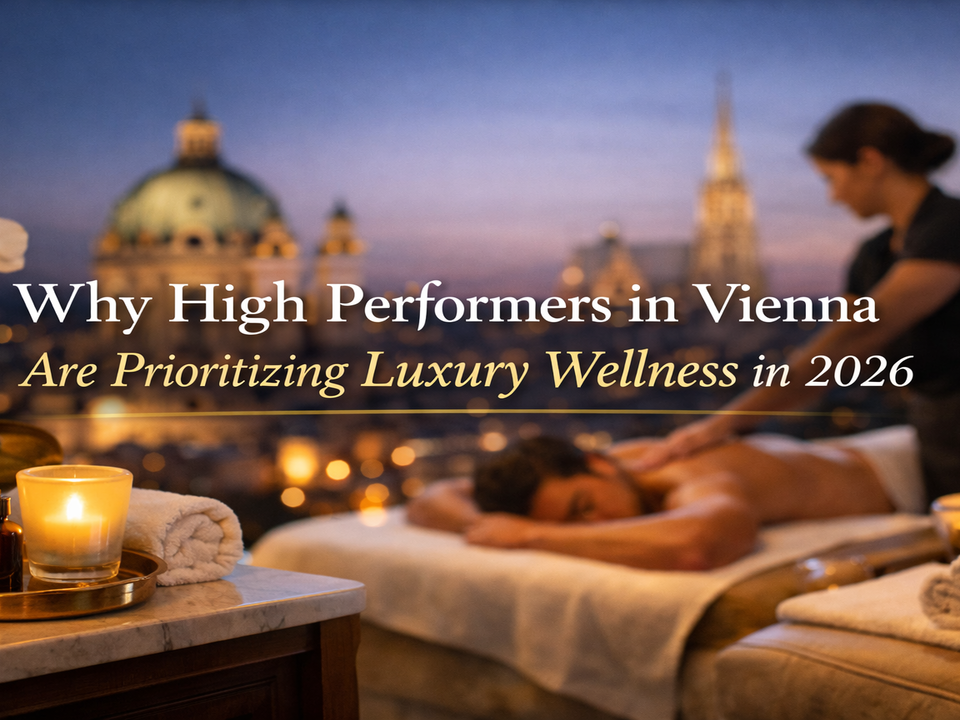 Luxury massage therapy in Vienna with skyline view, premium wellness treatment for stress relief in 1070 Wien Neubau at LuxuryMassage.at